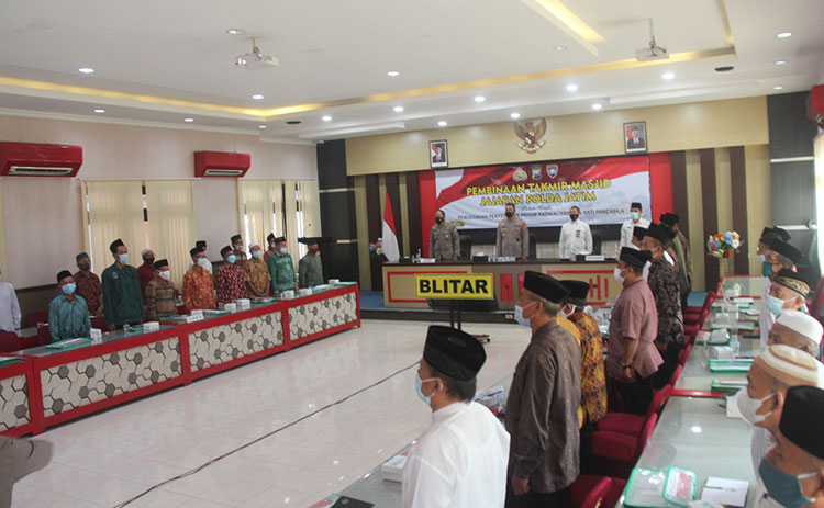 Cegah Paham Radikalisme, Polres Blitar Bina Puluhan Takmir Masjid
