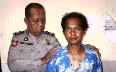 Usai Bacok Tetangga, Tidur Lelap 
