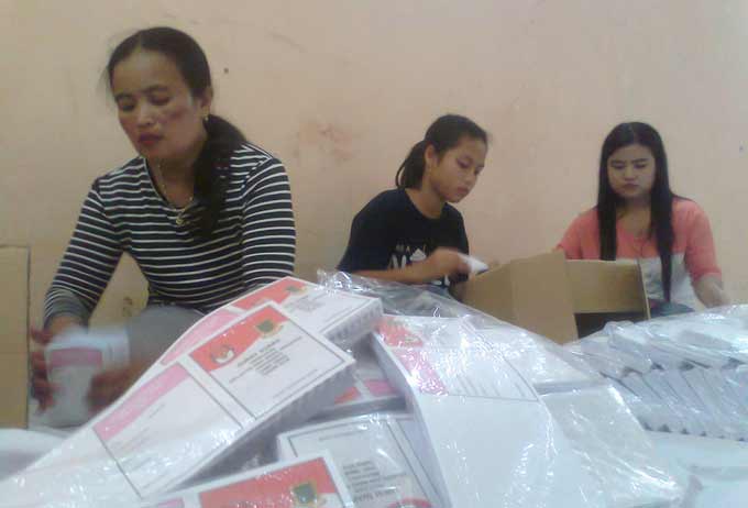 KPU Kota Mojokerto Sortir Surat Suara Pilwali 2018