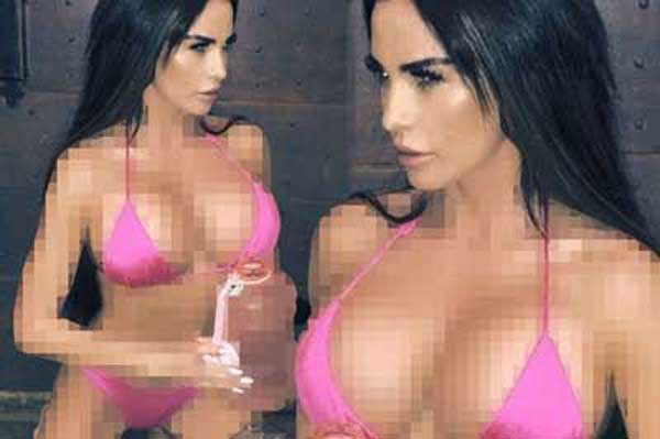 Katie Price Promosikan Botol, Malah Bikin Fans Gagal Fokus