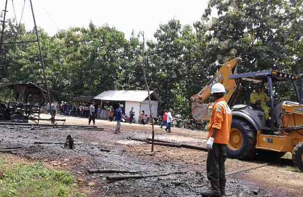 Lokasi sumur minyak tua di Desa Wonocolo, Kecamatan Kedewan, Bojonegoro yang dikelola Pertamina EP Asset 4 dan paguyuban penambang minyak.?