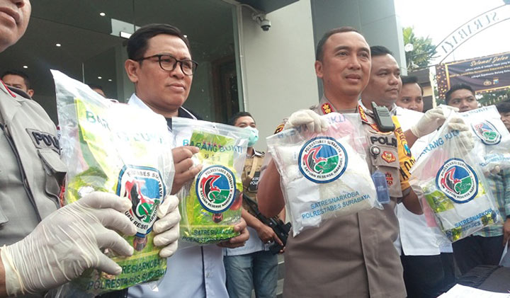 Sita Sabu 7 Kg, Polrestabes Surabaya Ungkap Jaringan Sokobanah Madura