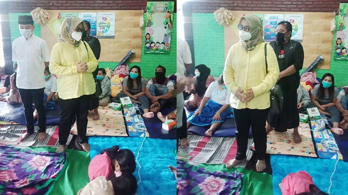Peduli Banjir Bandang Kepulungan, DPD Golkar Pasuruan Kunjungi Korban di Pengungsian