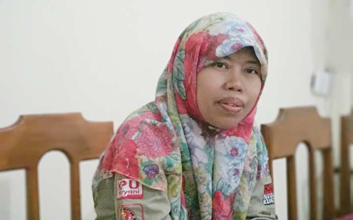 Sitah AAQ, Divisi Perencanaan Data dan Informasi KPU Pacitan. (ft: Yuniardi Sutondo/BO)