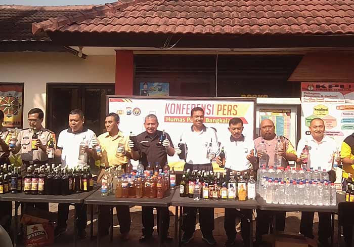 21 Hari Operasi, Polres Bangkalan Amanakan 416 Botol Miras