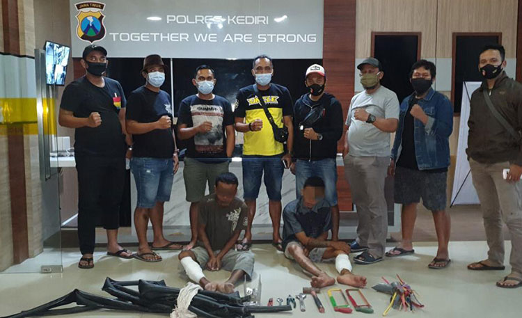 Melawan Saat Hendak Ditangkap, Dua Maling Spesialis Kabel di Kediri Didor Polisi