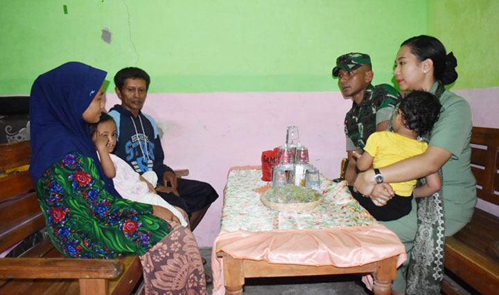 Dandim Tuban Sambangi Balita Gizi Buruk, Babinsa Pantau Pemberian Mamin Tiap Hari