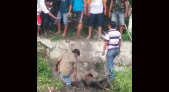Maling Motor di Tegal Mulyorejo Surabaya Sekarat Dihajar Warga