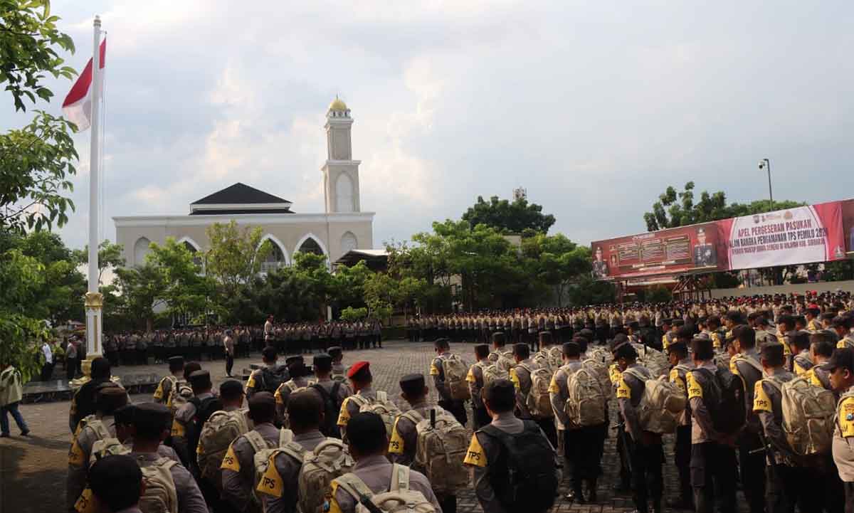 Ini Pesan Kapolresta Sidoarjo saat Apel Pergeseran Pasukan Pengamanan TPS Pemilu 2024