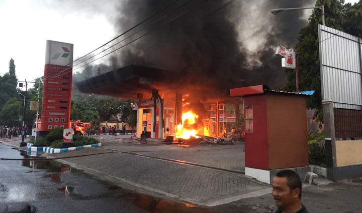 SPBU di Ponorogo Ludes Dilalap Api
