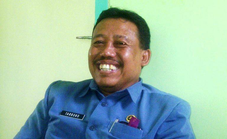 Tarbuko, kepala sekolah SMPN 2 Berbek Nganjuk. foto: Soewandhito/BangsaOnline