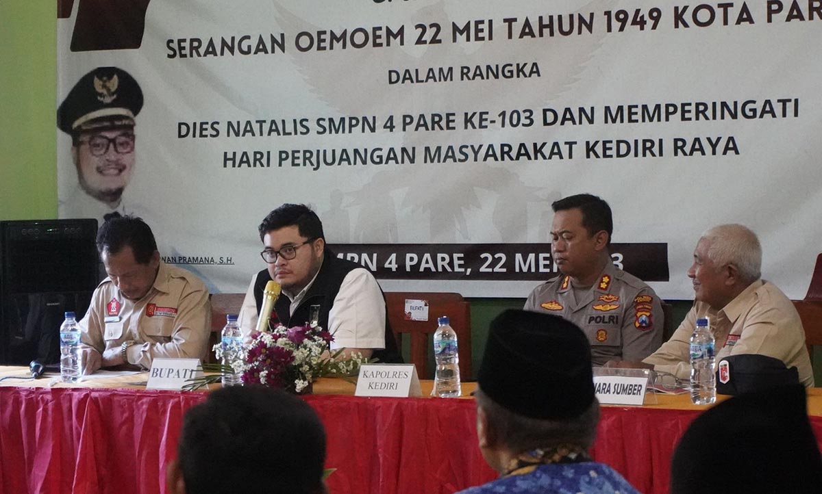 Punya Histori Perjuangan, Bupati Kediri Minta SMPN 4 Pare Lakukan Kajian Sejarah