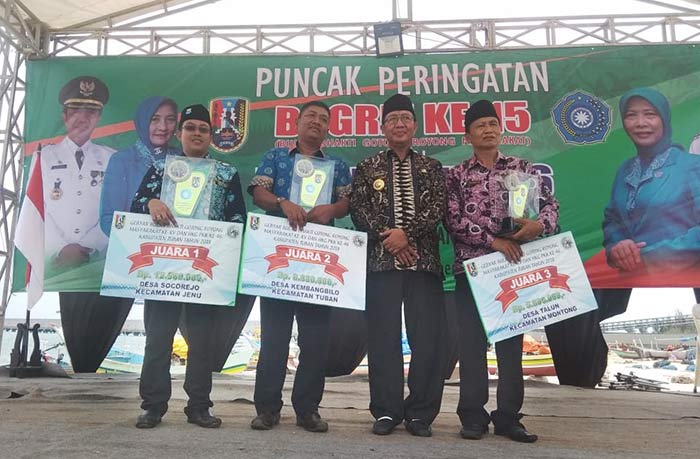 Budayakan Gotong Royong, Desa Socorejo Borong Penghargaan Tingkat Kabupaten Tuban