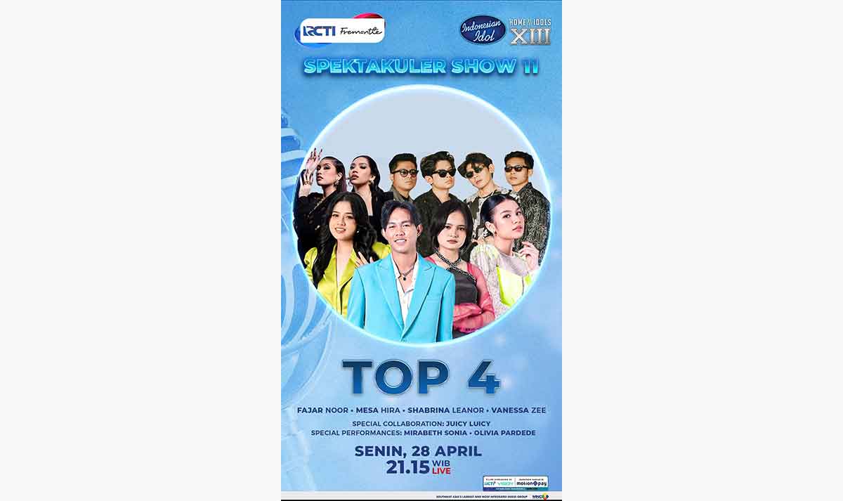 TOP 4 Indonesian Idol Season 13 akan Berkolaborasi dengan Juicy Luicy di Spektakuler Show 11