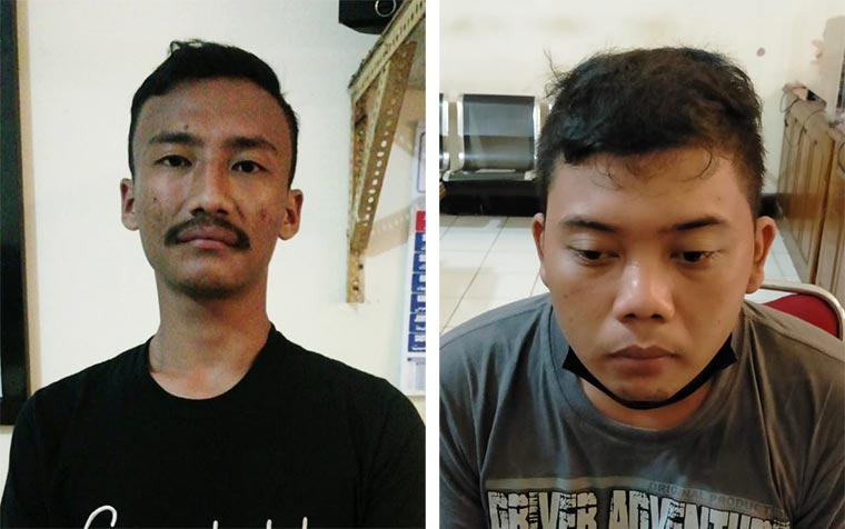 Tersangka Andre (kiri) dan Agung harus mempertanggungjawabkan perbuatannya di hadapan hukum. foto: ist.