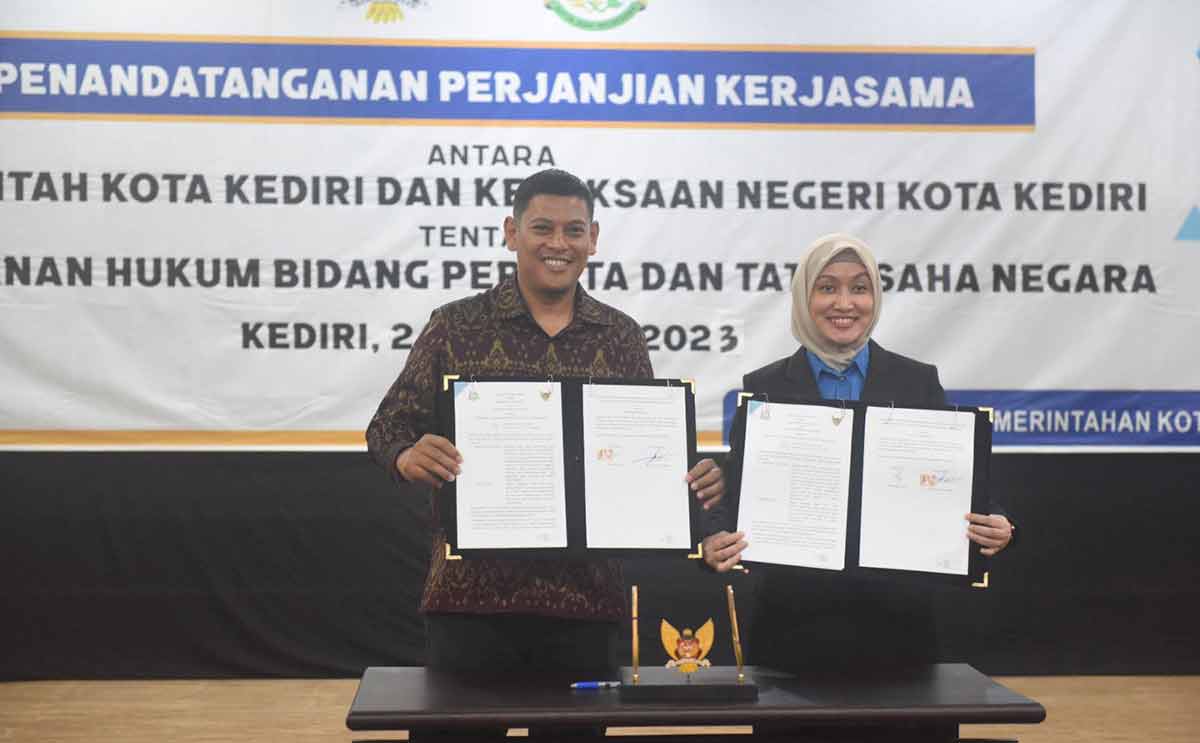 Wali Kota Kediri Teken Perjanjian Kerja Sama dengan Kejaksaan
