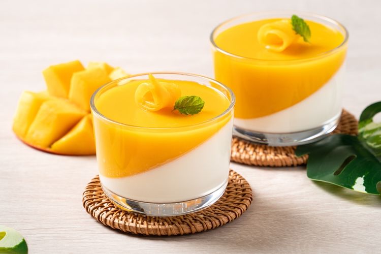 Resep Puding Mangga Susu Kedelai, Cocok Jadi Menu Dessert