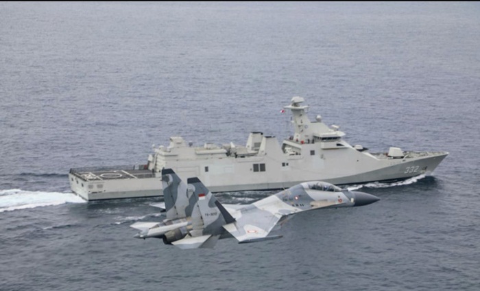 KRI GNR-332 Ikut Beraksi di Latihan Perkasa "B" 2019 Makassar
