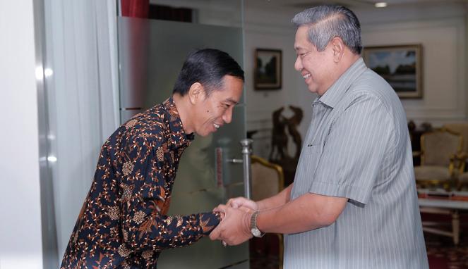 Presiden terpilih Jokowi bertemu Presiden SBY di Bali. Tampak Jokowi saat bertemu SBY di Istana Merdeka. Foto: Biro Pers Istana Presiden
