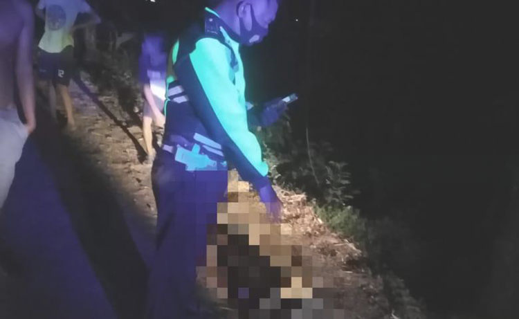 Korban kecelakaan tunggal. (foto: ist).