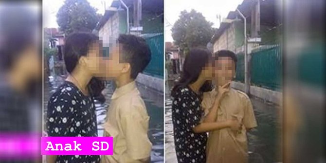 Anak SD Berciuman di Tengah Banjir, Netizen Menghujat