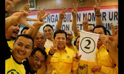 Setnov Ketum Golkar Baru, Putaran Pertama Dapat 277 Suara, Akom 173 Suara