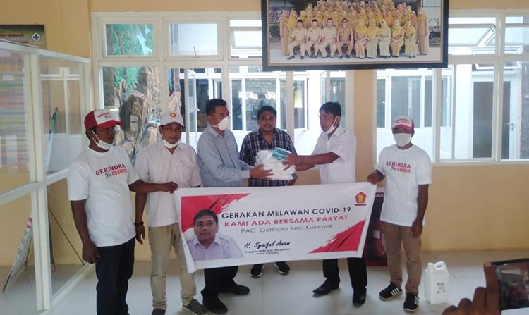 PAC Gerindra Kwanyar Salurkan Bantuan Pencegahan Covid-19 