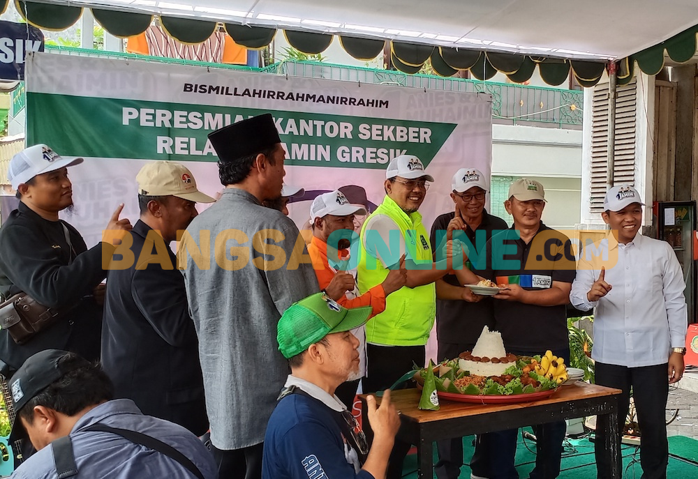 Resmikan Kantor Relawan, Tim Pemenangan Anies-Muhaimin Optimis Menang di Gresik 