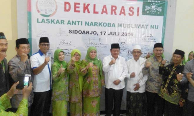 Hadiri Pelantikan Muslimat NU Sidoarjo, Mensos Ajak Orang Tua Cegah Anak Terjerumus Narkoba